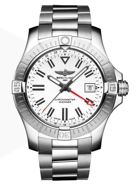 Replica Breitling Avenger Automatic GMT 43 Steel White A32397101A1A1 Men Watch